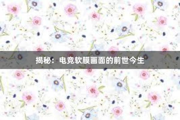 揭秘：电竞软膜画面的前世今生